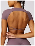 open back crop t shirt